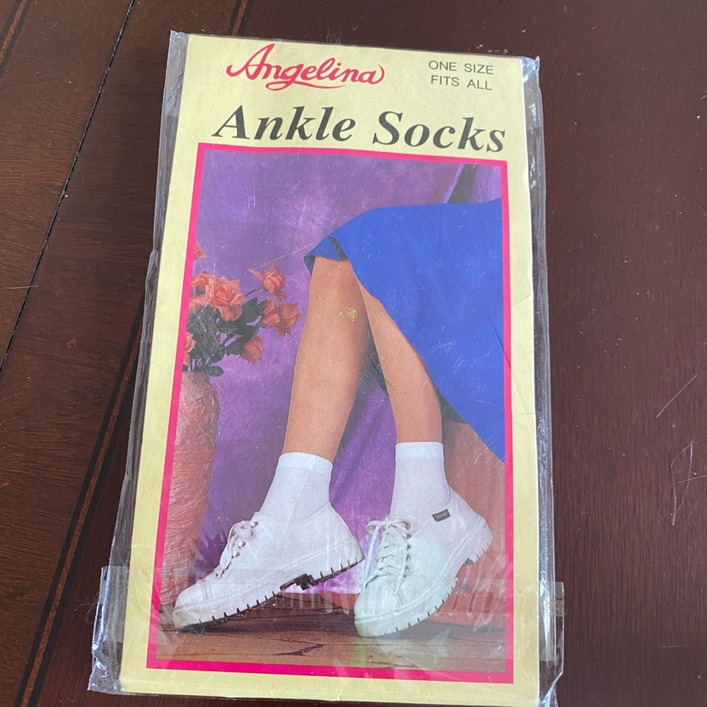 Vintage Black Ankle Socks One Size